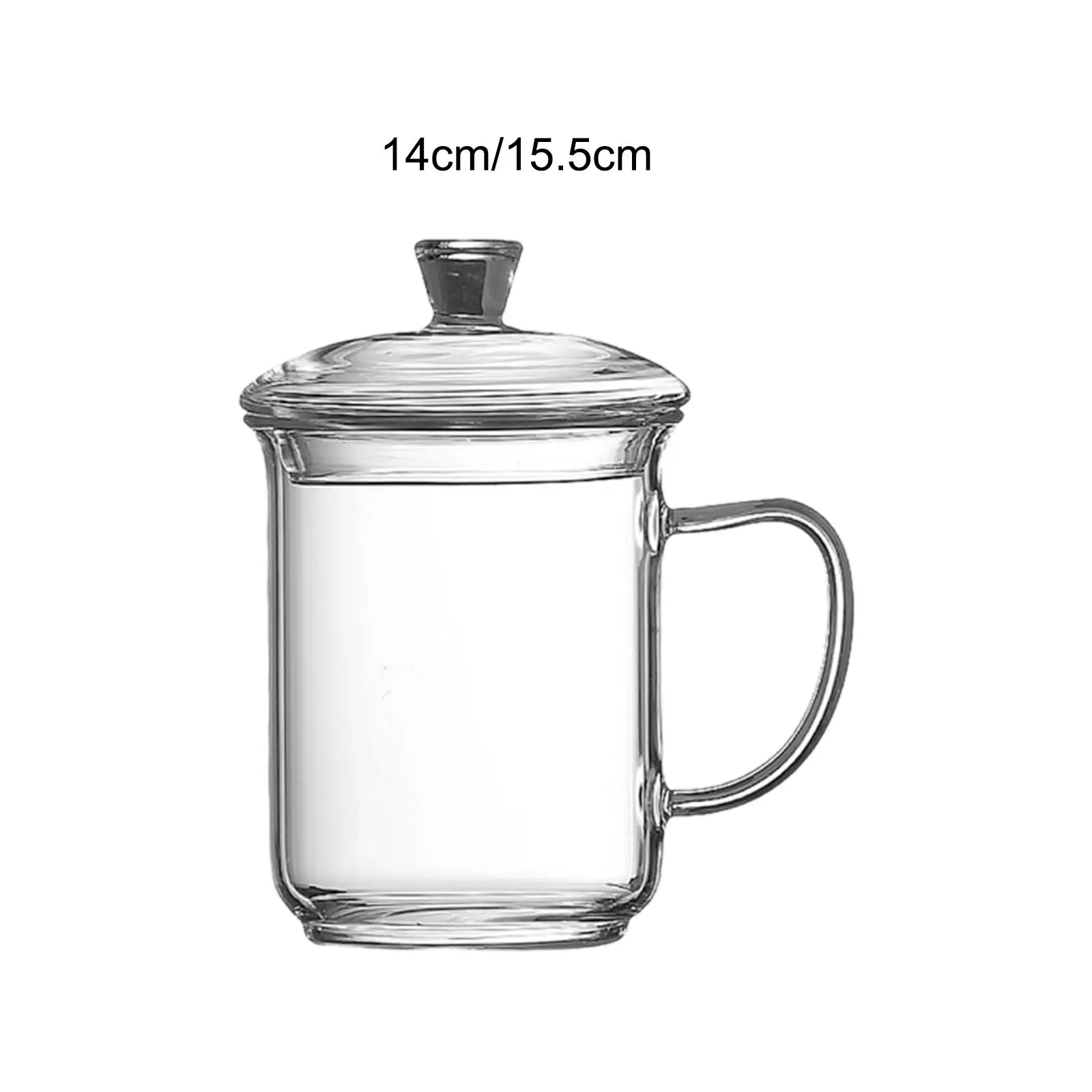 Glass Coffee Mug with Lid Water Drinking Cup Novelty Cute Coffee Bar Accessories