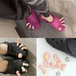 3D Toe Charms Set DIY Clogs Bubble Slides Sandals, 7Pcs Funny Shoe Charms Decoration Set For Kids And Adults