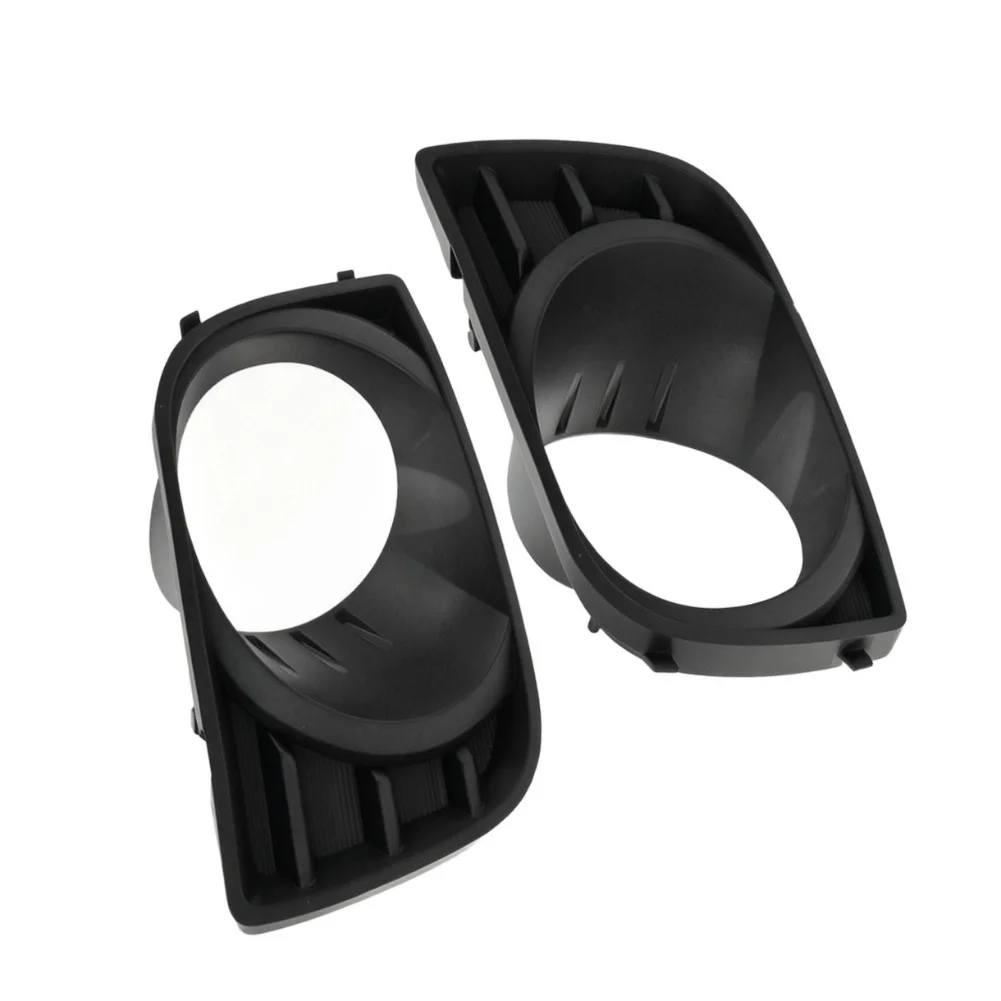 Black Front Fog Lamp Cover Matches Bumper Outline ABS Plastic Construction Weather Resistant Material For Exterior Restoration
