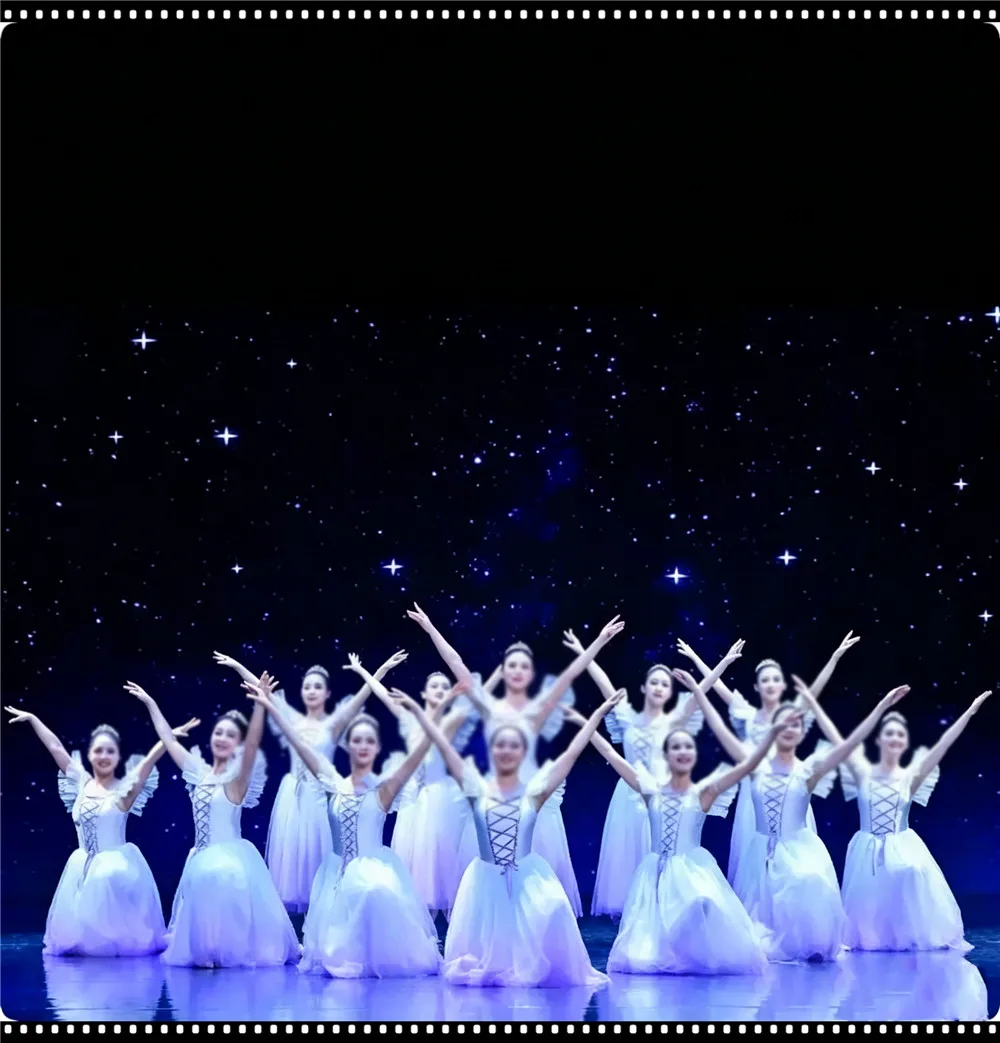Children Adult White Gradient Purple Giselle Gabriella Ballet Dress For Ballet Performance