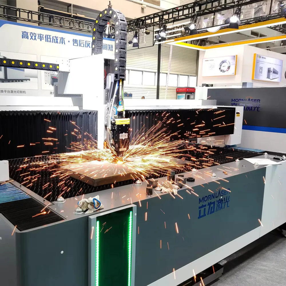 Manufacturer 3015 Bevel Cnc Fiber Laser Cutting Hine For Stainless Steel 12000W