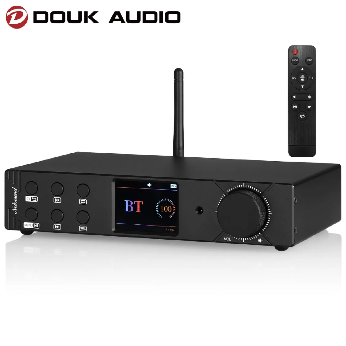 

Douk Audio M5.1PRO HiFi 5.1 Channel Bluetooth Amplifier Stereo Coaxial Optical Converter USB Player DSD256