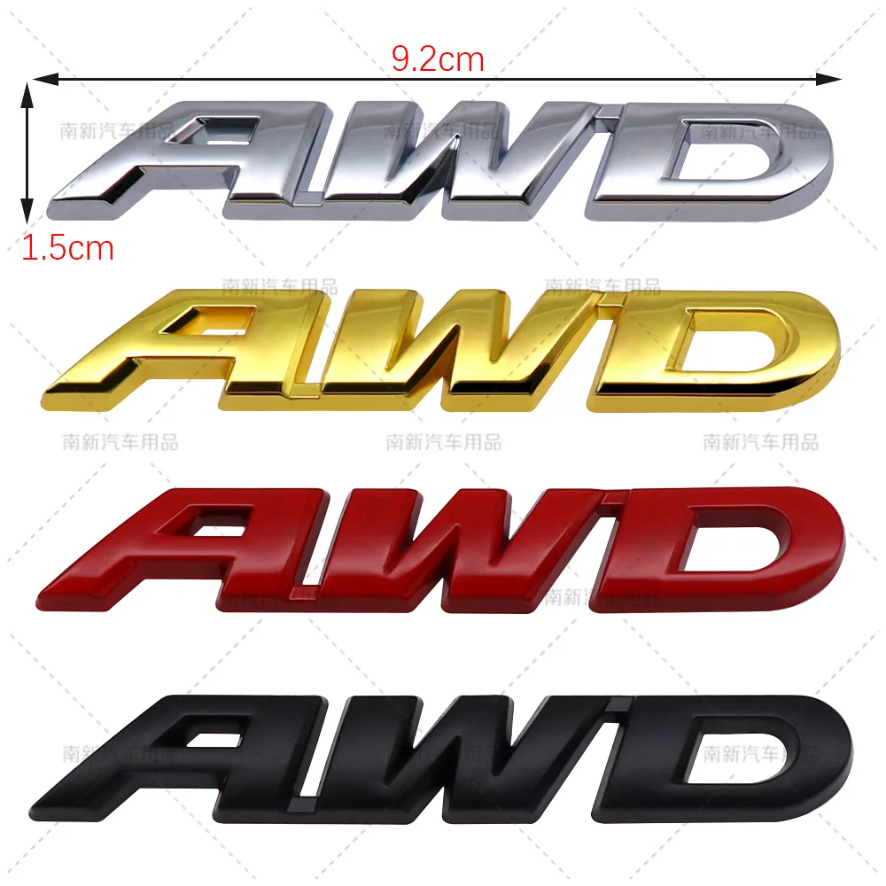 Металлическая эмблема AWD с полным приводом подходит для буквенного логотипа на заднем багажнике нового Honda CR-V Citroen Binzhi XRV