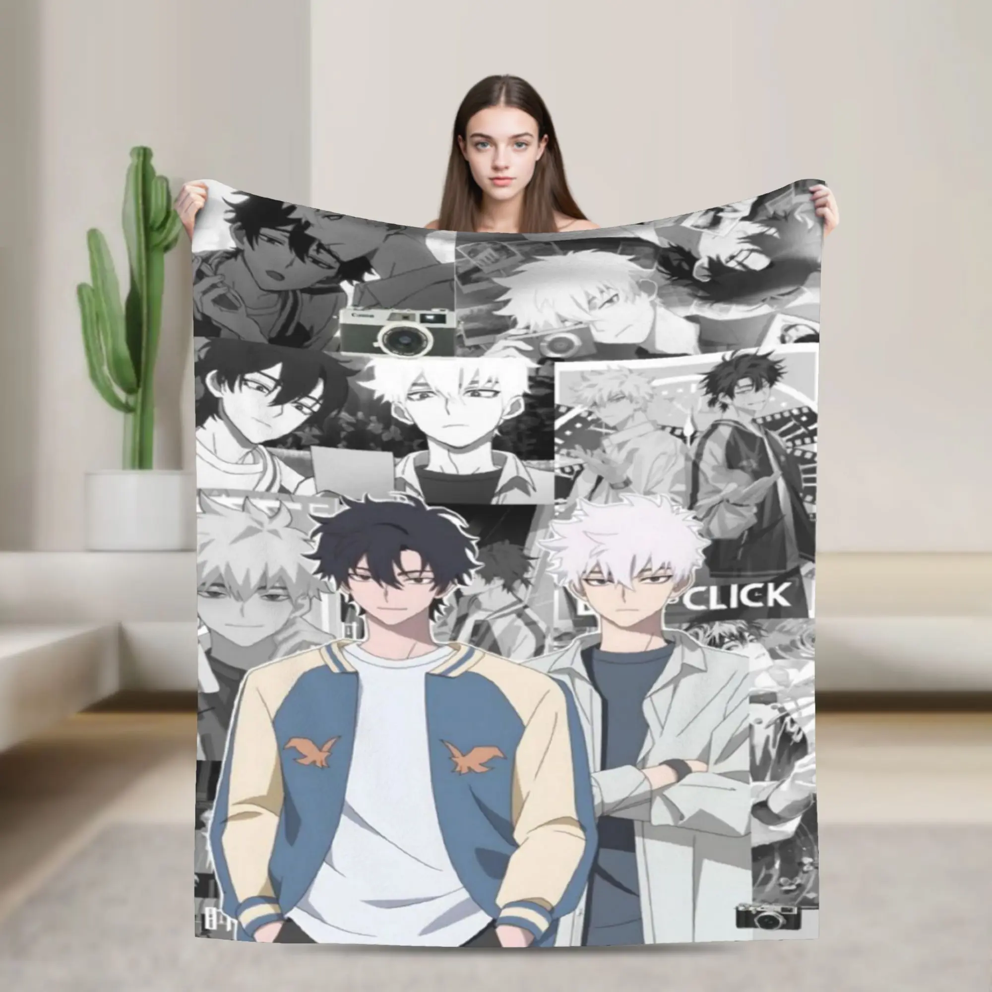Link Click Anime Blanket Super Soft Warm  Throw Blankets for Sofa 50x60 Inch Multiple Sizes Rug Piece