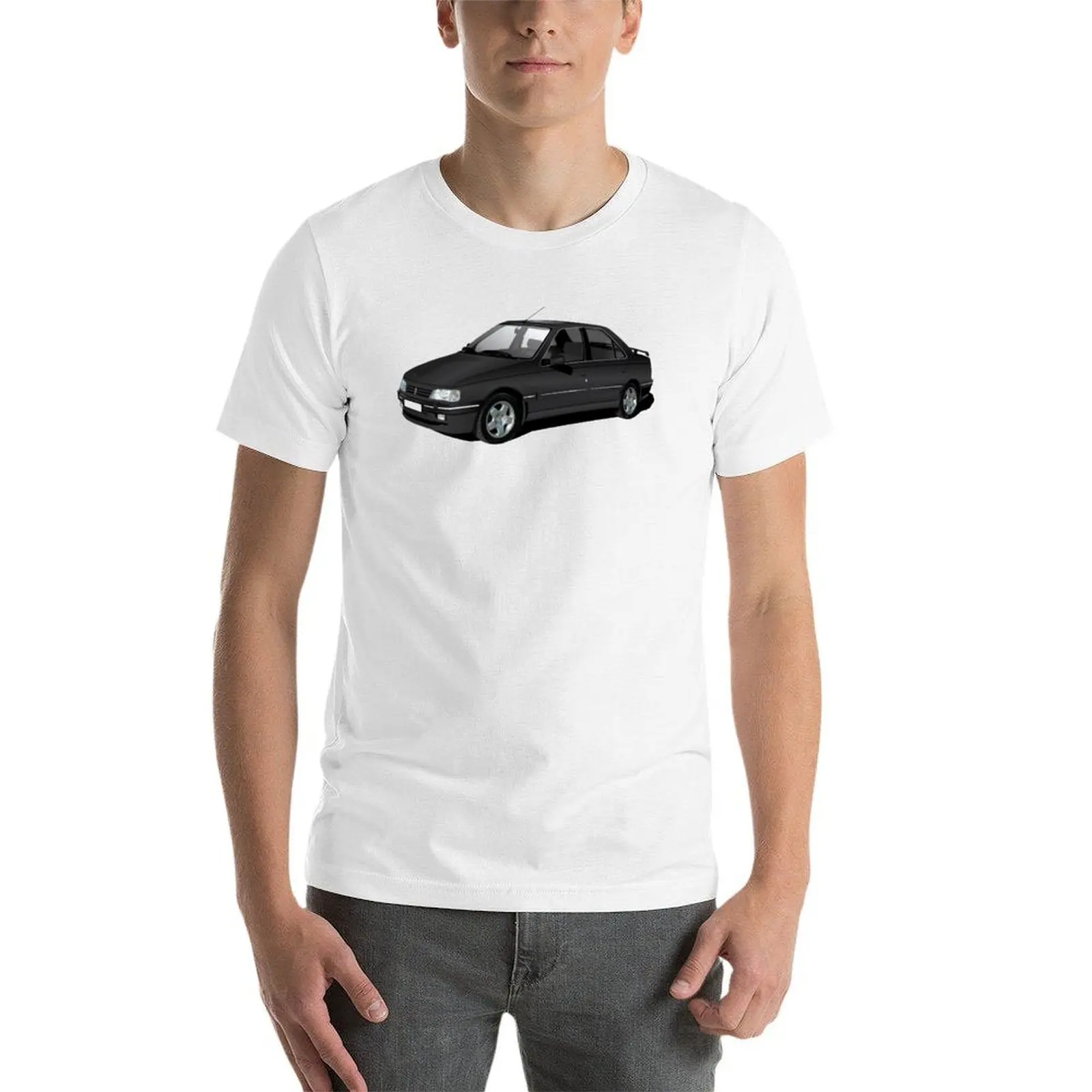 PUG 405 Mi 16 illustration, black T-Shirt man t shirt cotton man t shirt heavy cotton