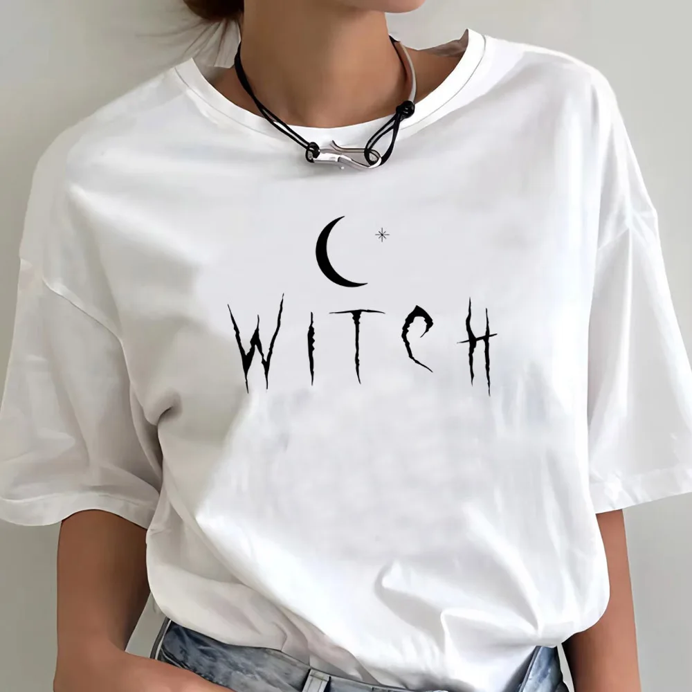 Halloween Witch t-shirt 80s hip hop Colorful Comfortable top tees korean clothes harajuku women Psychedelic Breathable