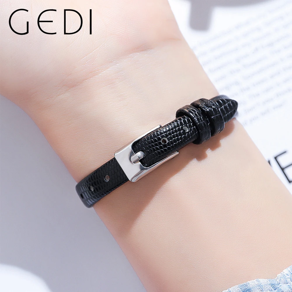 GEDI Ultra-thin Watch Women Luxury Brand Small Quartz Wristwatch Ladies Watches PU Leather Band Roman Scale Water Resistance 30m