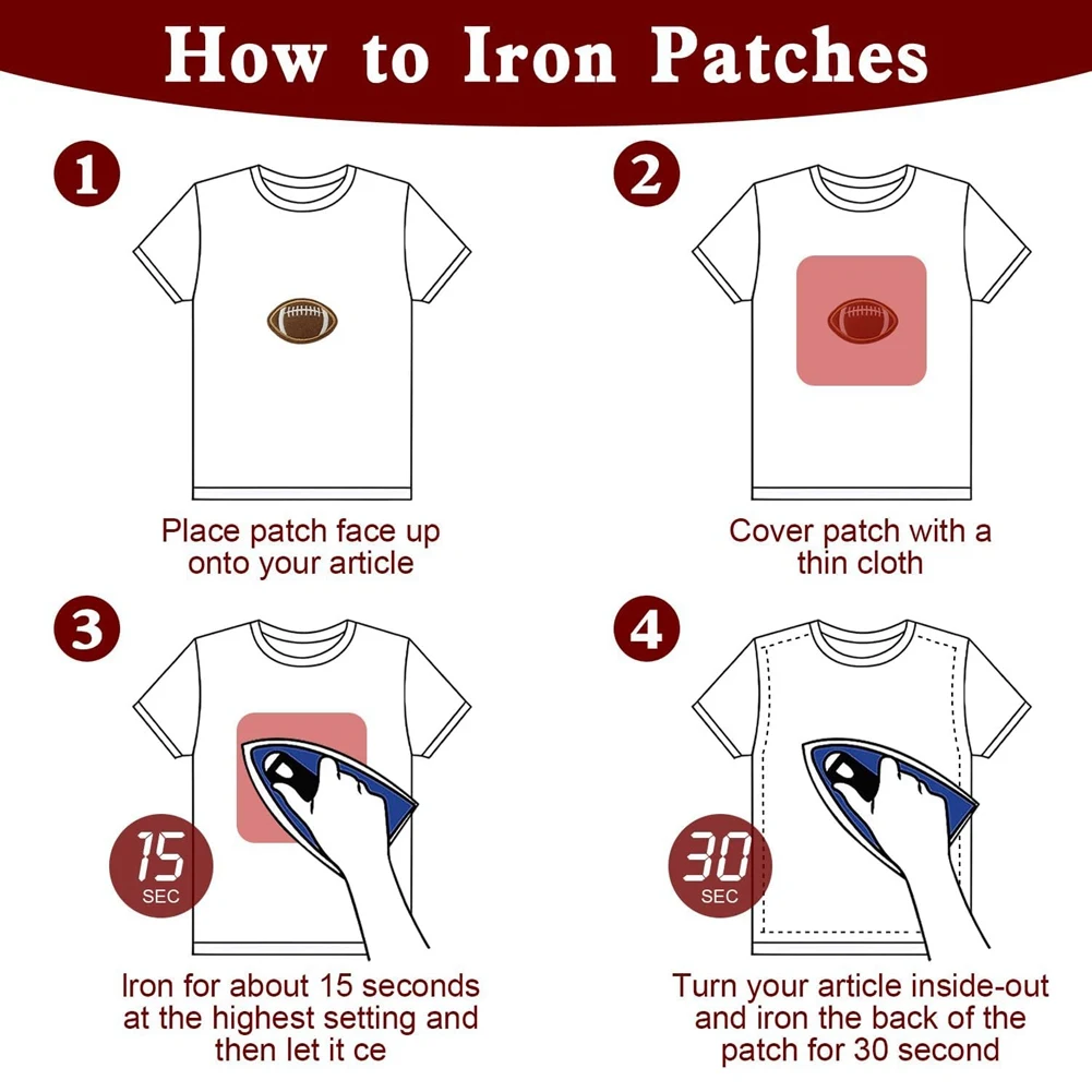 

Нашивки для регби A84X-30PCS, нашивки для пришивания, нашивки для кепок, для одежды, рюкзаков, головных уборов