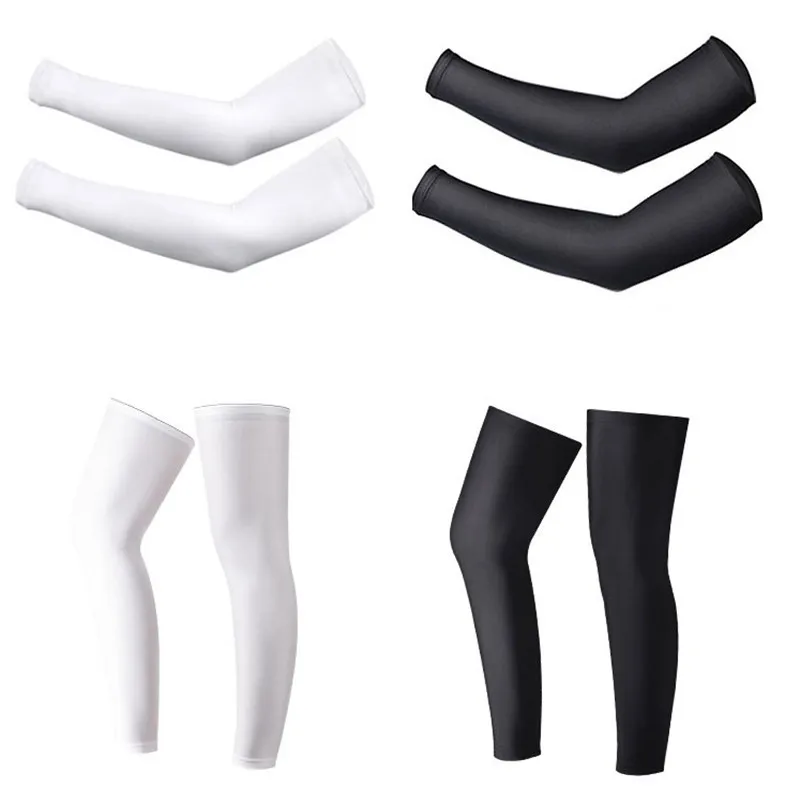 Sun Protection Basketball Brace Elastic Knee Pad Protective Gear Volleyball Running Jogging Support Compression Arm Guard Sleeve