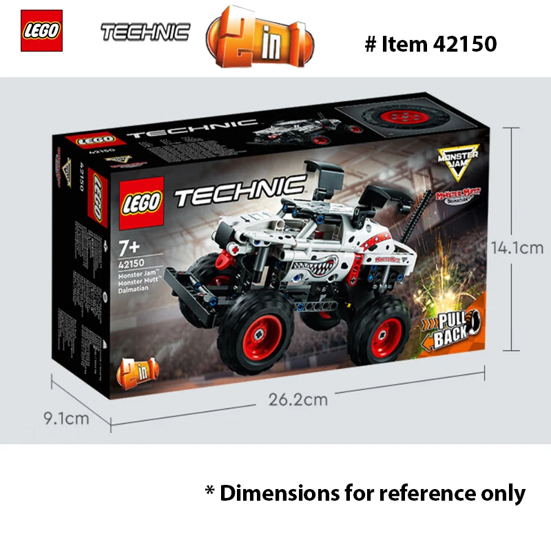 LEGO-Monster Truck Toys pour enfants, Monster Jam Monster, Mutt Daltravaillait an, 2 en 1, Cottage House, DIY importer Toys, Technic 42150, 244 PCs