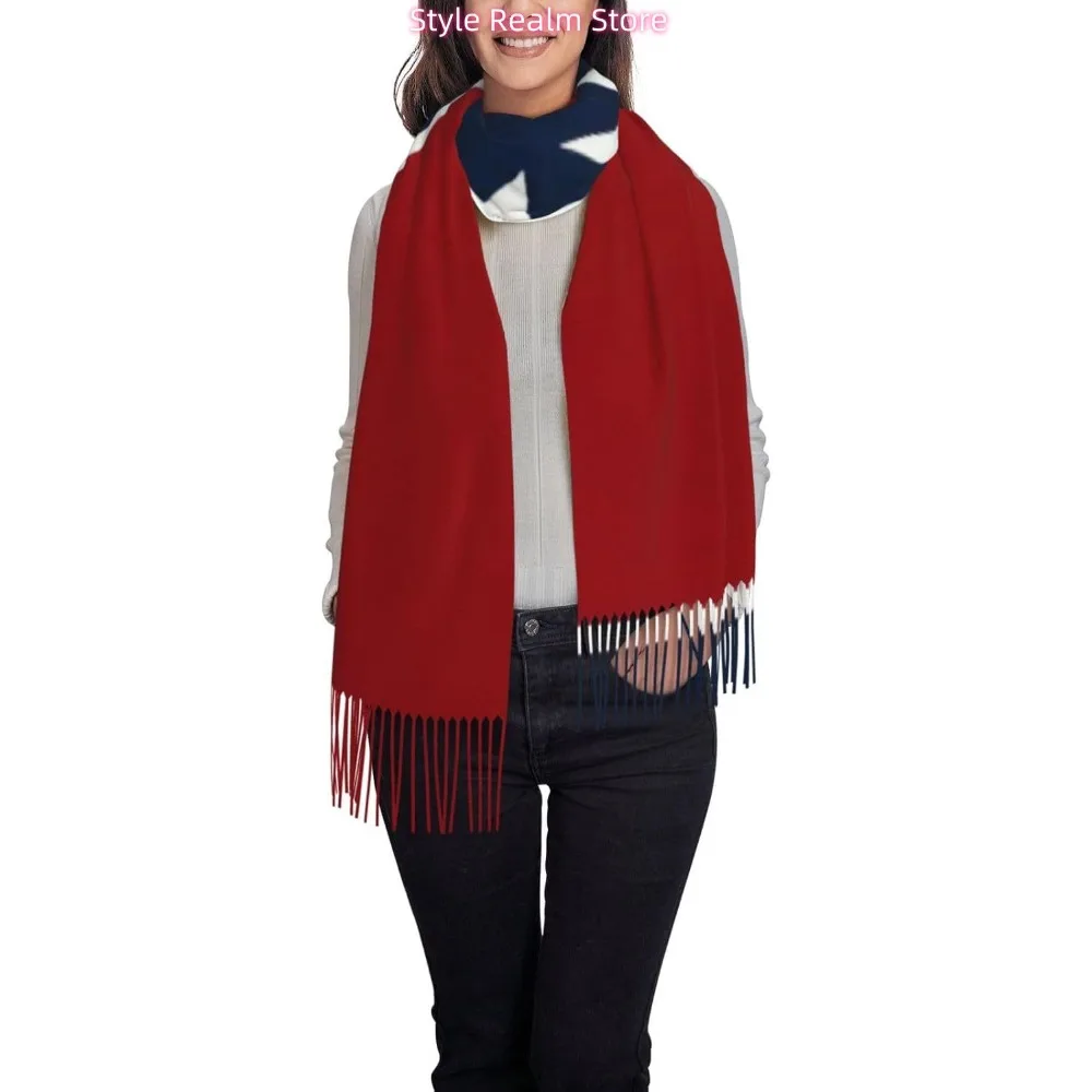 Tennessee State Flag Print Women Fashion Winter Scarf Soft Long Style Warm Shawl Scarves Wraps
