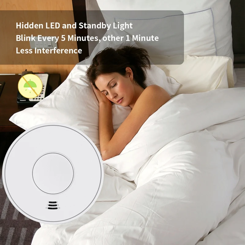 10 Years Battery Wifi Smart Smoke Alarm Fire Alarm With Tuya & Smartlife Smoke Detector For Home Conforms To EN14604