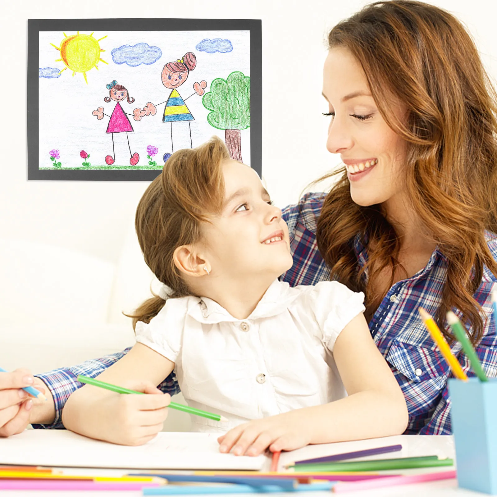 20 Sheets Kids Drawing Paper Colorful Frame Sturdy for DIY Painting Graffiti Art Projects Colorful Drawing Paper
