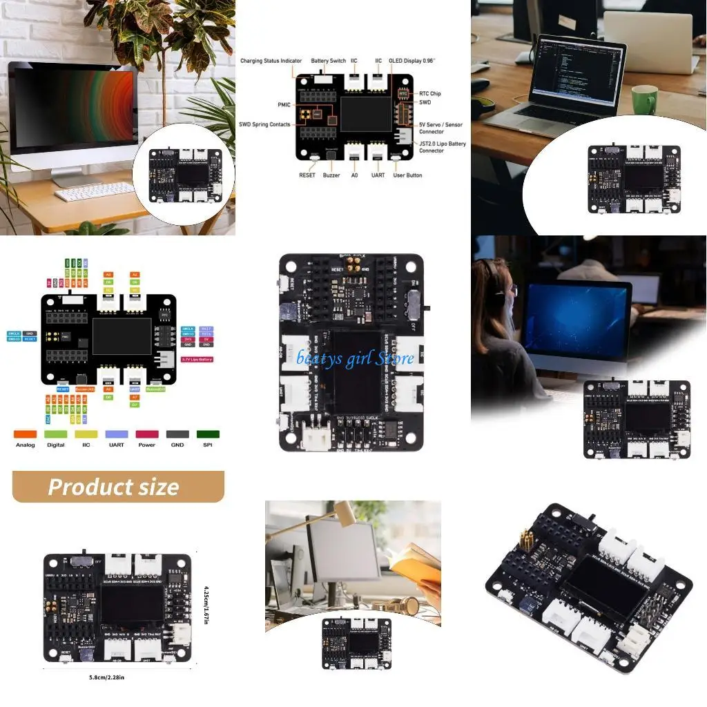 

C7AB OLED Basic HAT Development Board Effortlessly Prototyping for RPi