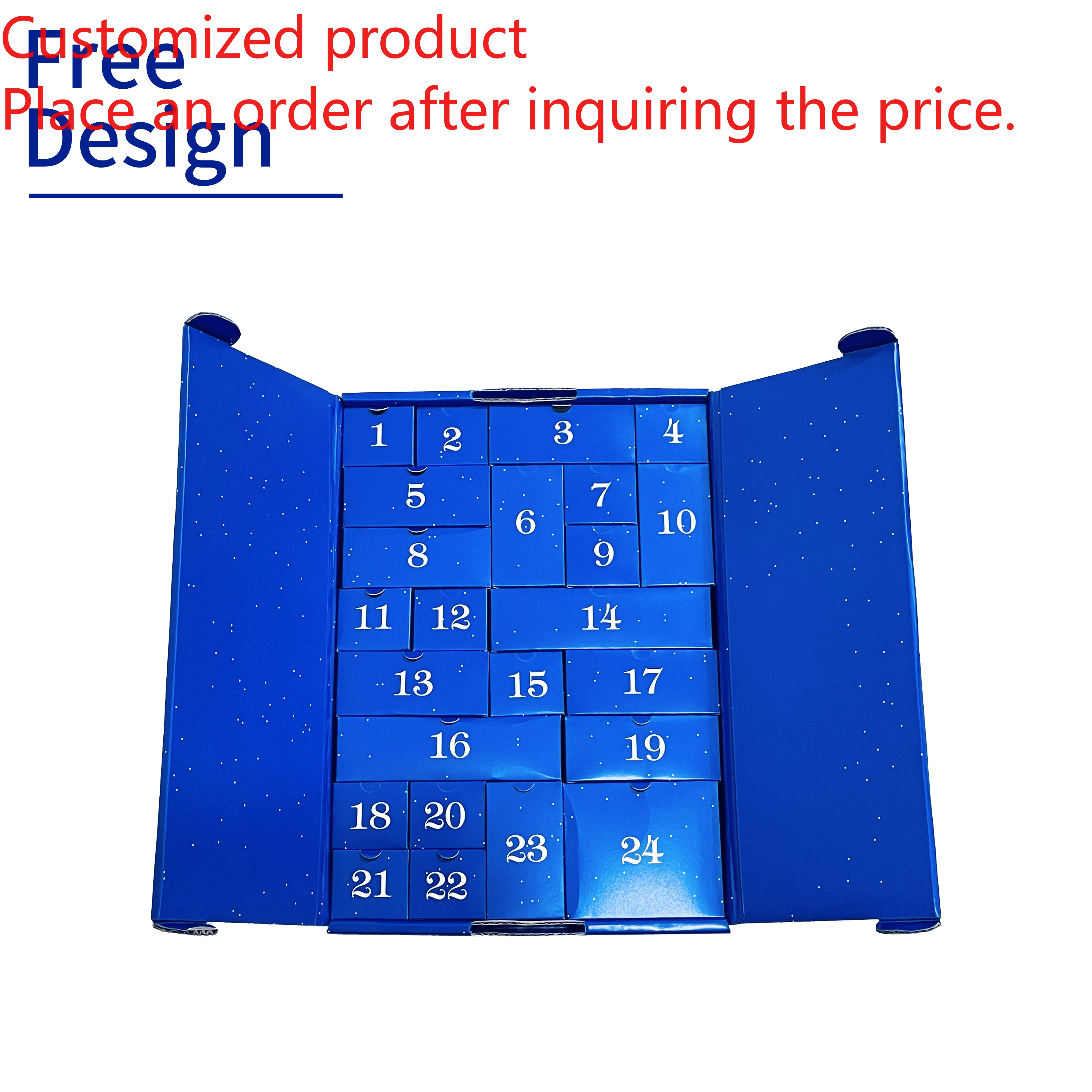 

Customization.OEM Reasonable Price Rigid Boxes Cardboard Custom Wholesale Empty Chocolate Advent Calendar Box