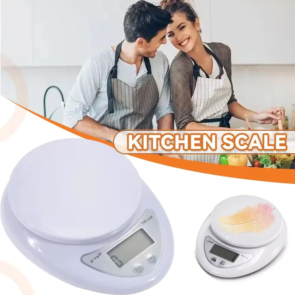 5KG/1G Mini Portable Electronic Digital Kitchen Scale  Food Jewelry Digital Scale LCD Display Measuring Kitchen Accessories Tool