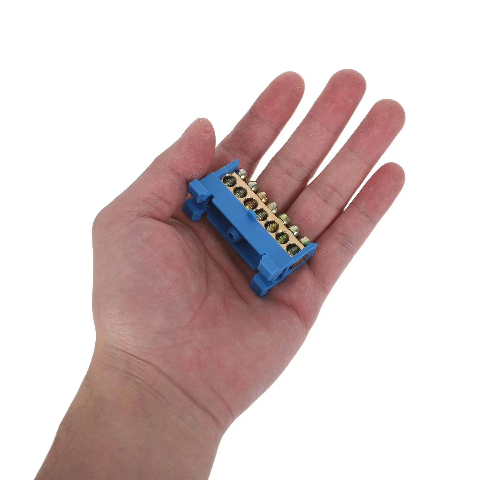 Terminal Block Terminal Bus Bar 7 Positions Screw Grounding Strip Block Din Rail Type Bottom Seat Electrical Terminal Strip view 6