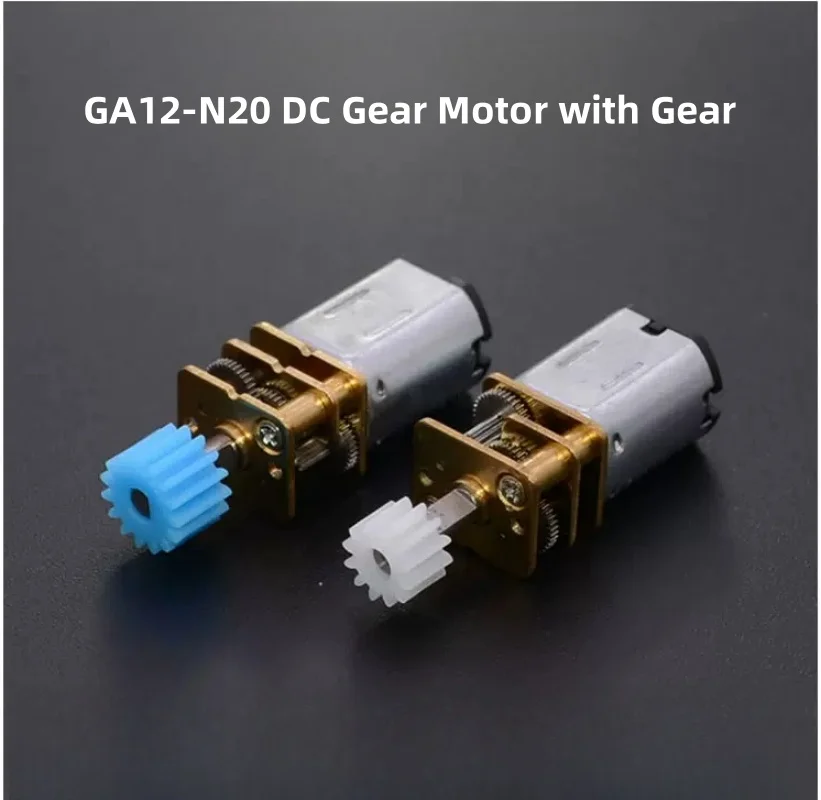 

3V6V12V JGA12-N20 DC Gear Motor With 0.5M 12T/15Teeth Gear For Smart Lock Robot Low Speed DIY Model