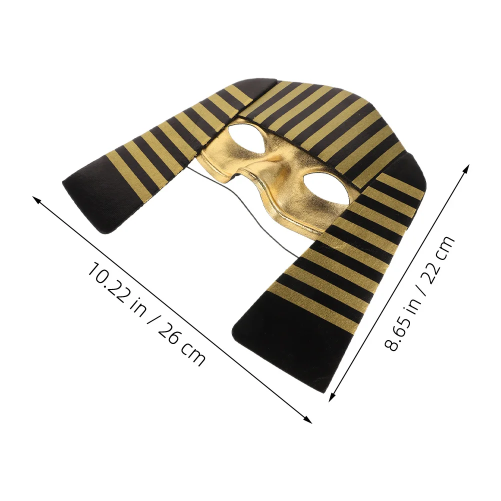 2 Stück Pharao Kinder Halloween Maske Ägyptisches Kostüm Cosplay Einstellbar Bequem für Party Rollenspiel Masken Zubehör
