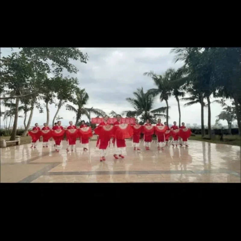 Китайский стиль, современная танцевальная практика Hanfu, женская классическая этническая двухслойная элегантная марлевая одежда средней длины с разрезом