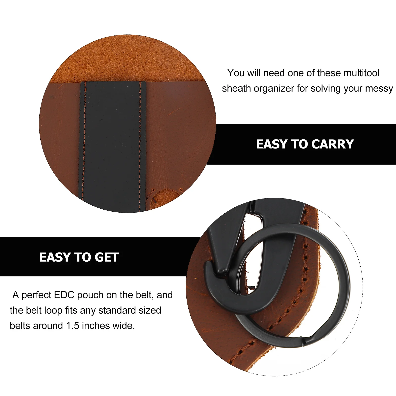 

1Pcs Multi-Use Belt Pocket Organizer Durable Scratch-Resistant Belt Clip Pouch Camping Key Holder Practical Storage