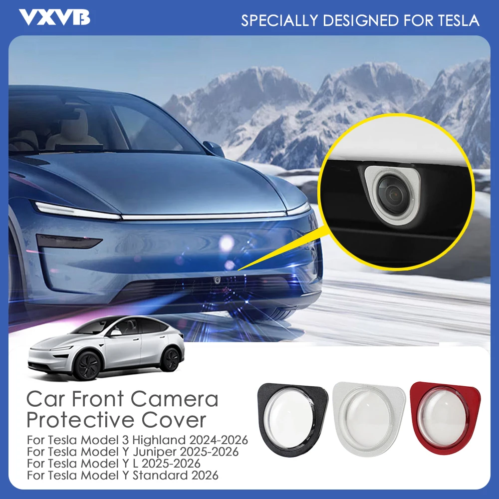 

Защитная накладка на переднюю камеру для Tesla Model Y Juniper, Model 3 Highland 2025-2026, аксессуар для автомобиля, предотвращающий столкновения