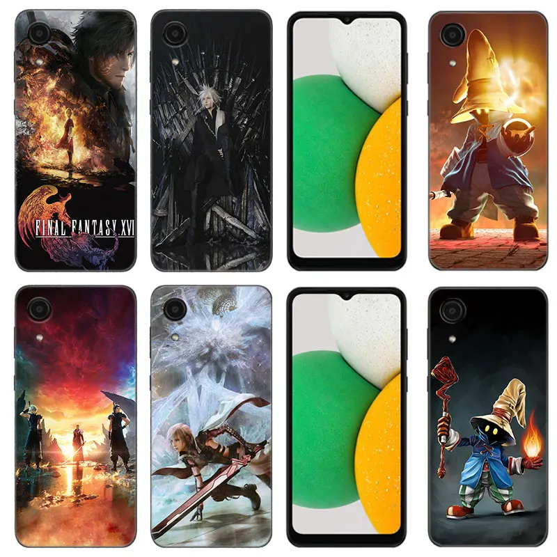 Game Final Fantasy Phone Case For Samsung Galaxy A01 A03 Core A04 E A02 A05 A10 A20 A21 A30 A50 S A6 A8 Plus A7 2018 Black Cover