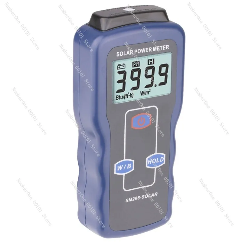 Solar Radiation Meter Solar Power Meter Digital Irradiance Tester Photovoltaic Sunlight Intensity Measuring Instrument Handheld