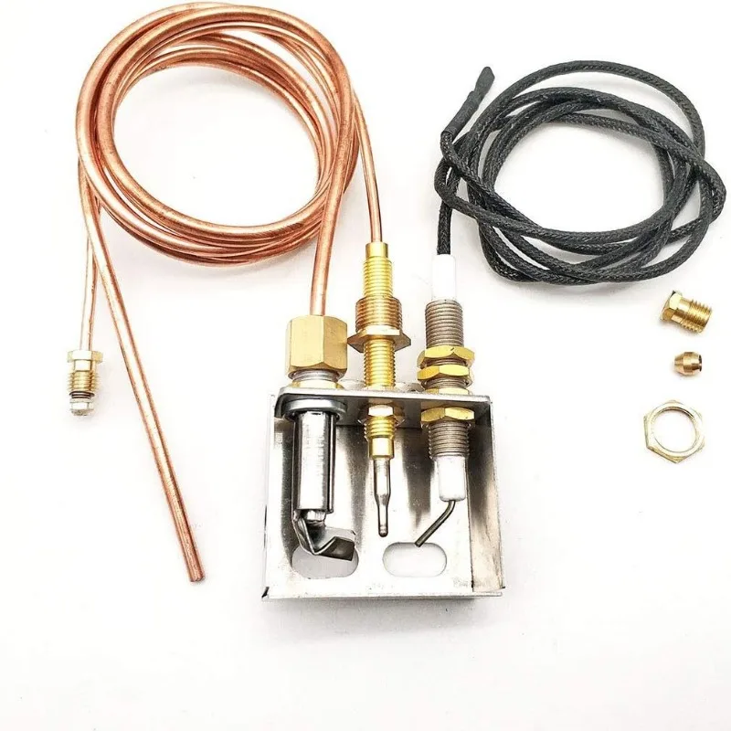 

Газовая плита с газовым колпаком, включая медную соединительную трубу, электронный провод, латунный винтовой фитинг.