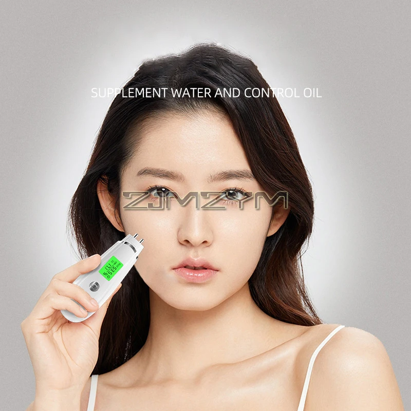 เครื่องวิเคราะห์ปริมาณน้ำมันผิวความแม่นยำดิจิตอล LCD เครื่องตรวจจับผิว penguji kelembapan เครื่องมือดูแลผิวหน้าสำหรับสปาความงาม