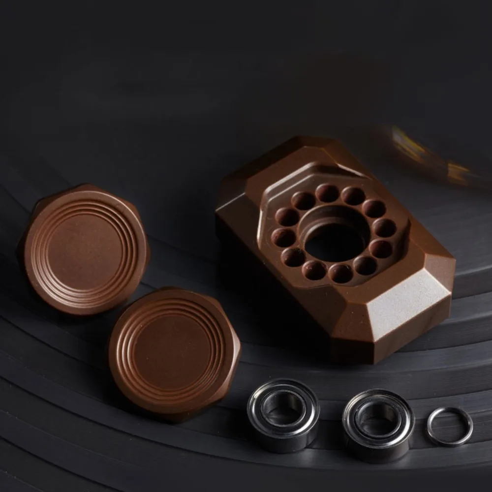 Black Mirror Design EDC Forget Worry Stone Fidget Spinner Metal Fidget Toy Two-Bladed Fidget Spinner Stress Relief Toy Gyro