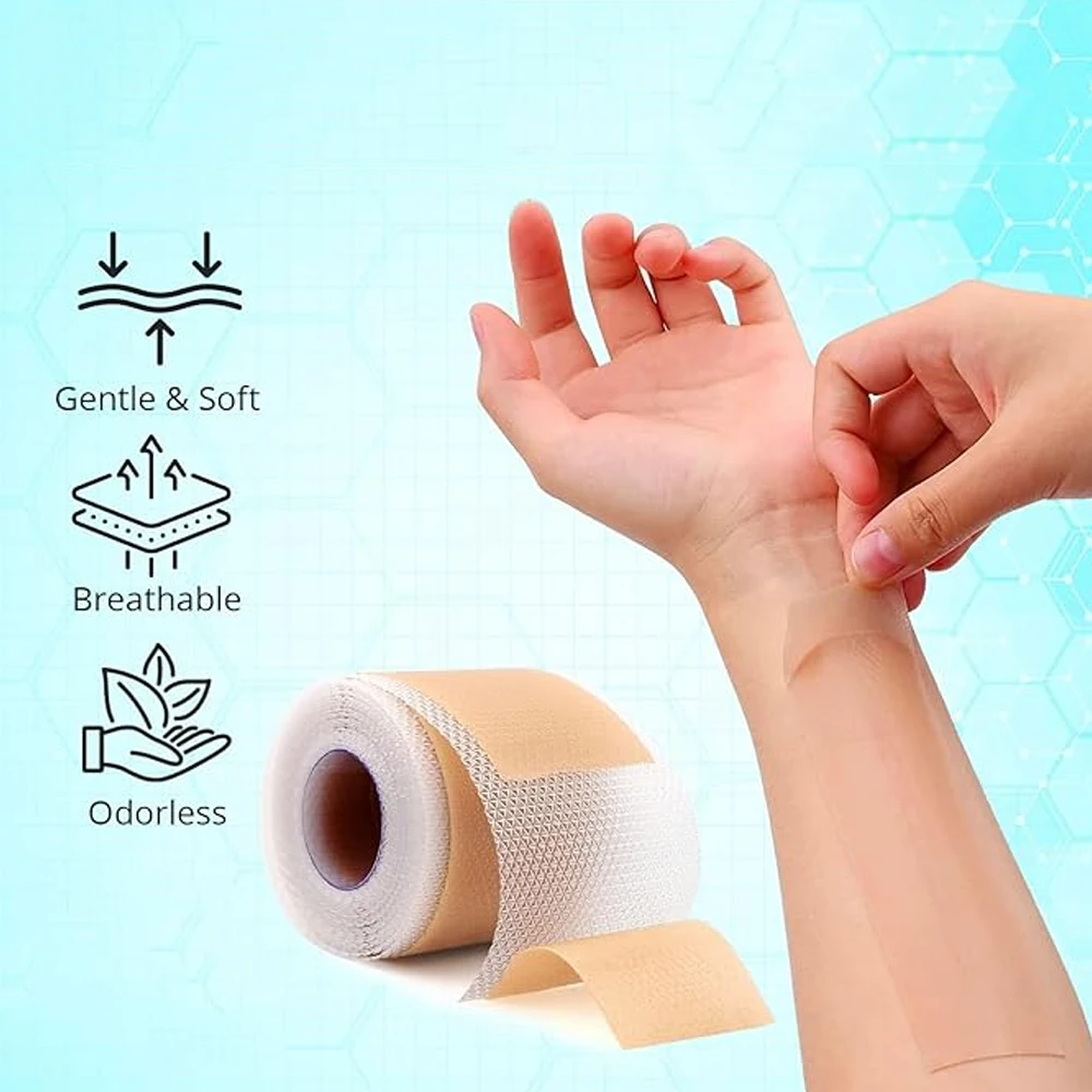 1Roll Silicone Scar Sheets - Extra Long Scar Sheets for C-Section,Tummy Tuck Keloid,Surgical Scars -Reusable Silicone Scar Sheet
