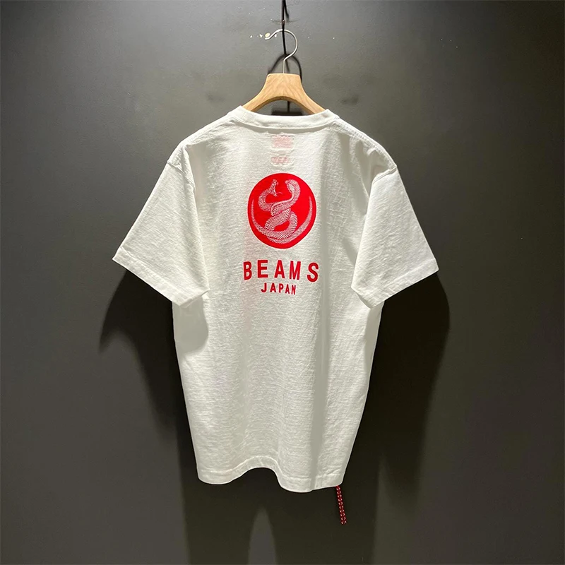 Japan Style Rabbit Year Limited Red Rope Short Sleeve Unisex T-Shirt Fuji Mountain Print Casual Cotton Top for Couples
