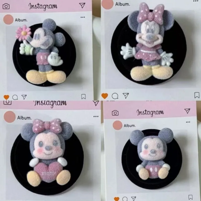 

Mickey Minnie furry For magnetic phone grip 3D cartoon ring holder suitable for iPhone17 16 ProMax For Samsung S26 S25 universal