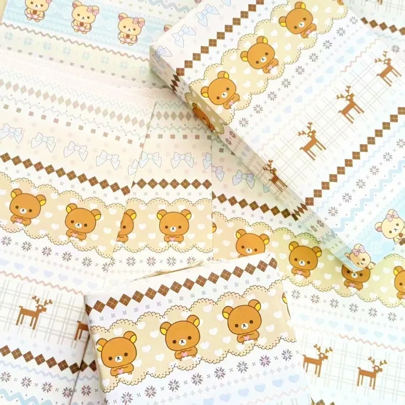 Papier d'emballage Rilakkuma épaissi, papier cadeau d'anniversaire de haute qualité, papier d'emballage style INS, papier cadeau pour étudiants