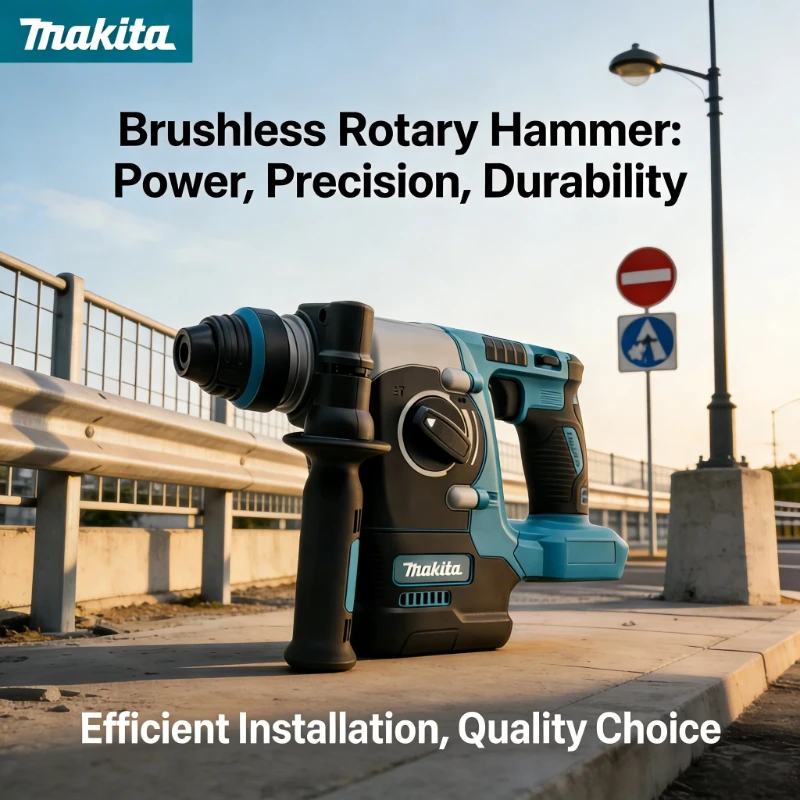 Makita Brushless Rotary Hammer Drill 18V Cordless Electric Hammer for Concrete/Metal/Wood  power tool(bare machine）