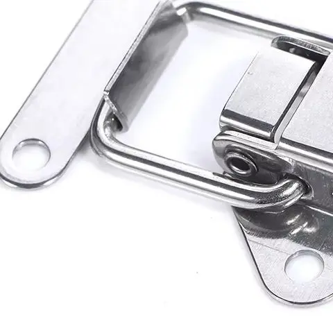 Stainless Steel 304 toolbox Locking Latch hasps Metal Toggle Catch Clasp box Loaded hinges Furniture Hardware Accessories
