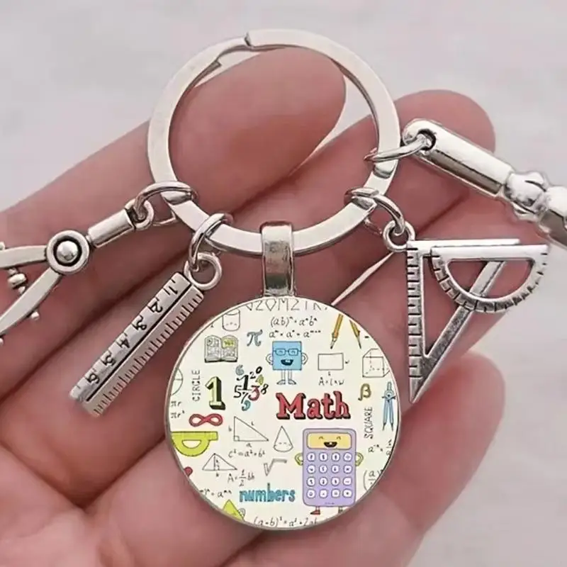  Measuring Tool Keyring School Blackboard Word Math Greek Symbols Keychain