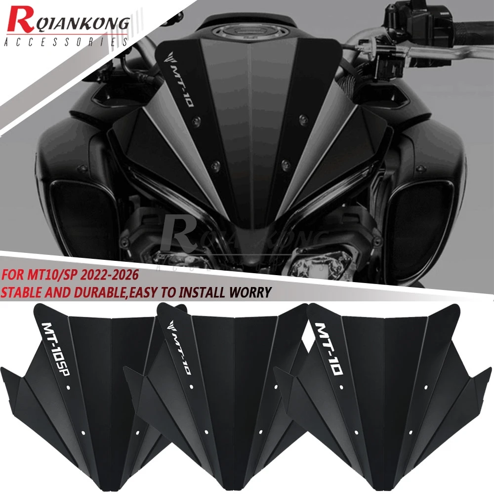 For Yamaha MT-10/SP MT10 Motorcycle Aluminum Windshield Fairing Wind Screen Deflector MT-10 MT 10 SP 2022 2023 2024 2025 2026