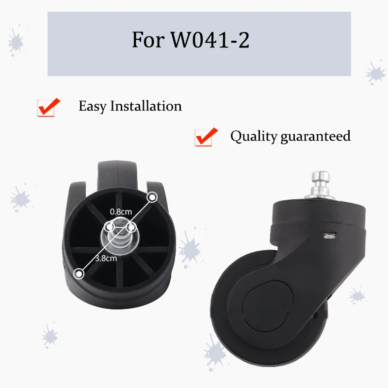 

For W041-2 Next Round Luggage 360-Degree Swivel Removable Anti-Slip Wear-Resistant Replacement Wheels For Quiet Movement