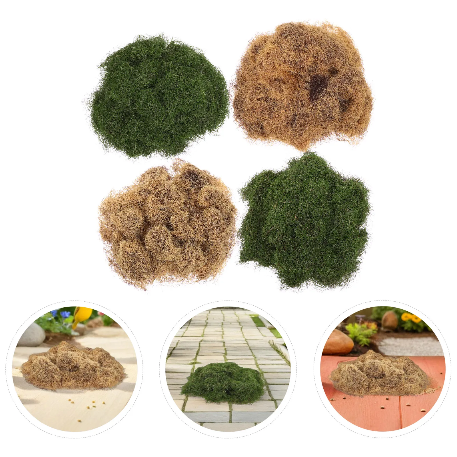 80G Simulation Grass Artificial Tufts Miniature Static Plant Railway Diorama Supplies Sand Layout Fairy Garden Landscape Scenic