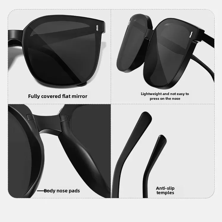 Neue faltbare polarisierte Sonnenbrille Damen Advanced Sense UV-Schutz Sonnenschutz Koreanischer Trend Ultraleichte Rahmen-Sonnenbrille Herren