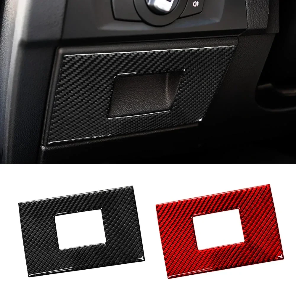 

For BMW 3 Series E90 2005-2012 Carbon Fiber Car Driver Compartment Storage Box Panel Decorative Sticker Inter Auto Accessoriess