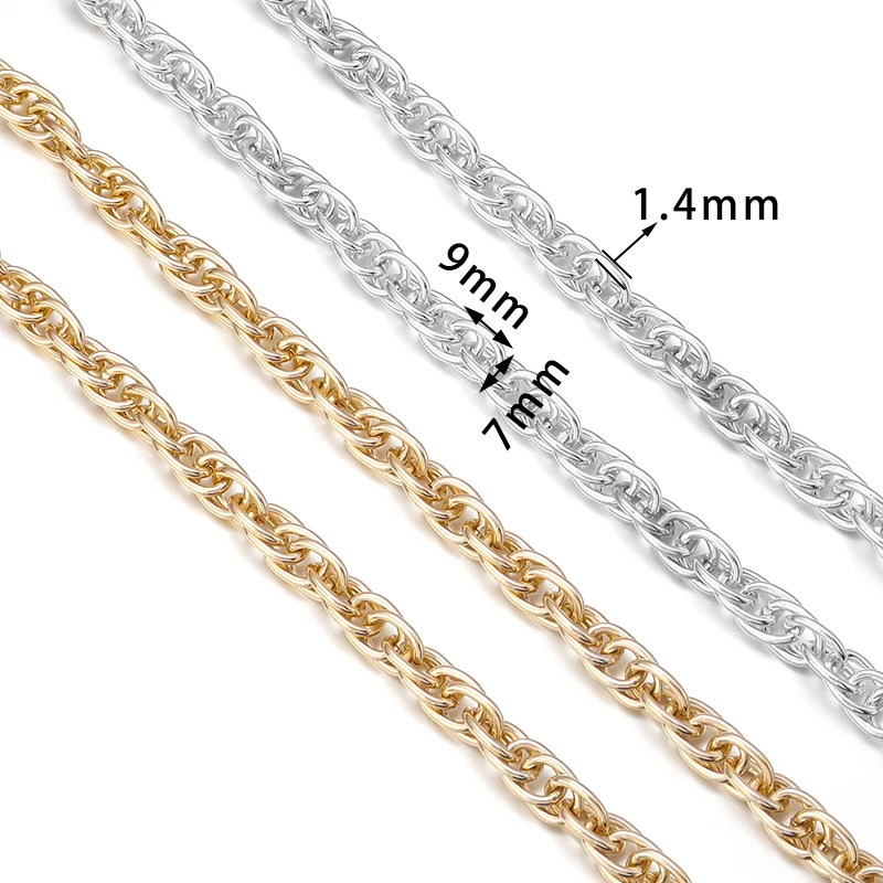 5Yards/Roll Metal Twist Chain Jewelry Link Chain Aluminum Chains For Diy Necklace Jewelri fingdings Accessories