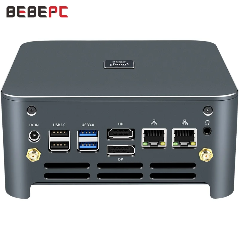 Bebepc Ingebouwde Ventilator Industriële Computer Intel Kern I9-9880H 8 Cores 16 Threads 16Gb 32Gb Ddr 4 M.2 Nvme Ssd 4K 60Hz Ubuntu Pc