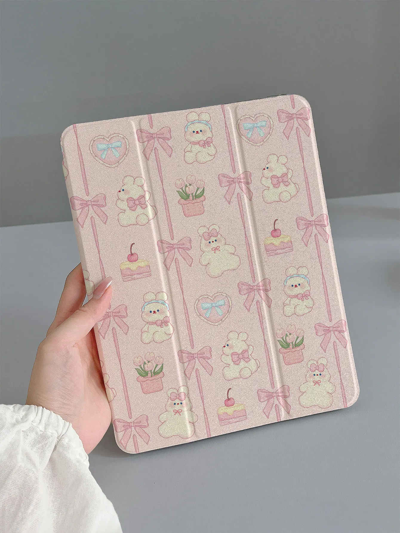 Pink Bow Rabbit Tablet Case, Suitable for iPad Case Ipad7/8/9 Tablet Cover 2022 Apple Air5/4/3 Ninth Generation 10.2 70% off Pro11 Full Cover 2024 Mini 7 New Model Air6/Ipad Tenth Generation Protective Case/Air 11 (M3)