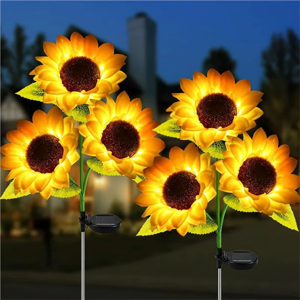 

Artificial Plant LED Sunflower Lawn Lamp Solar Power Wedding Party Holiday Outdoor Patio Yard Summer Home Garden Decoration