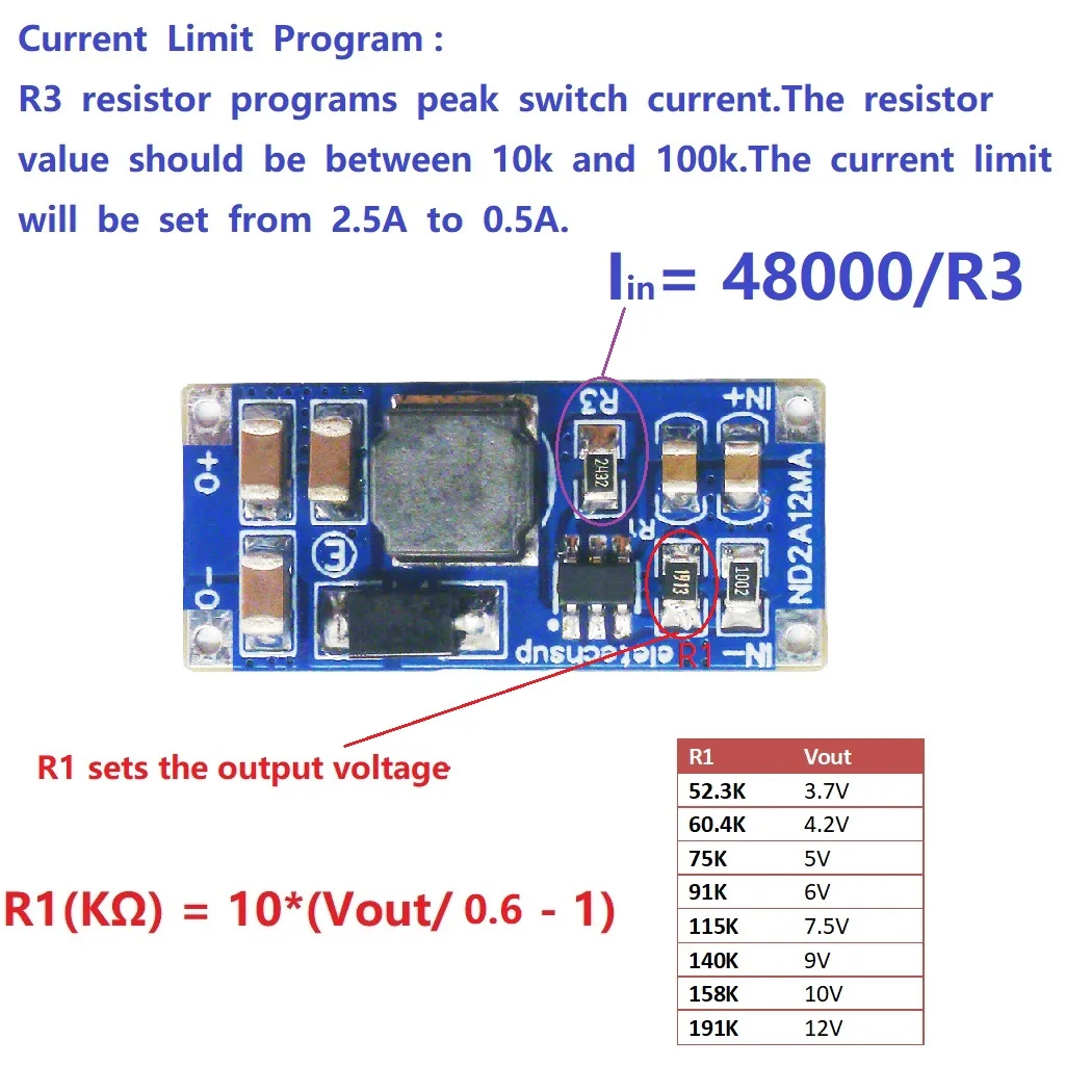 High Efficiency 2.6-6V to 5V 8.4V 12V 8W Boost Converter w/ UVLO OTP OVP SCP for LED Li-ion/Lipo ND2A12MA