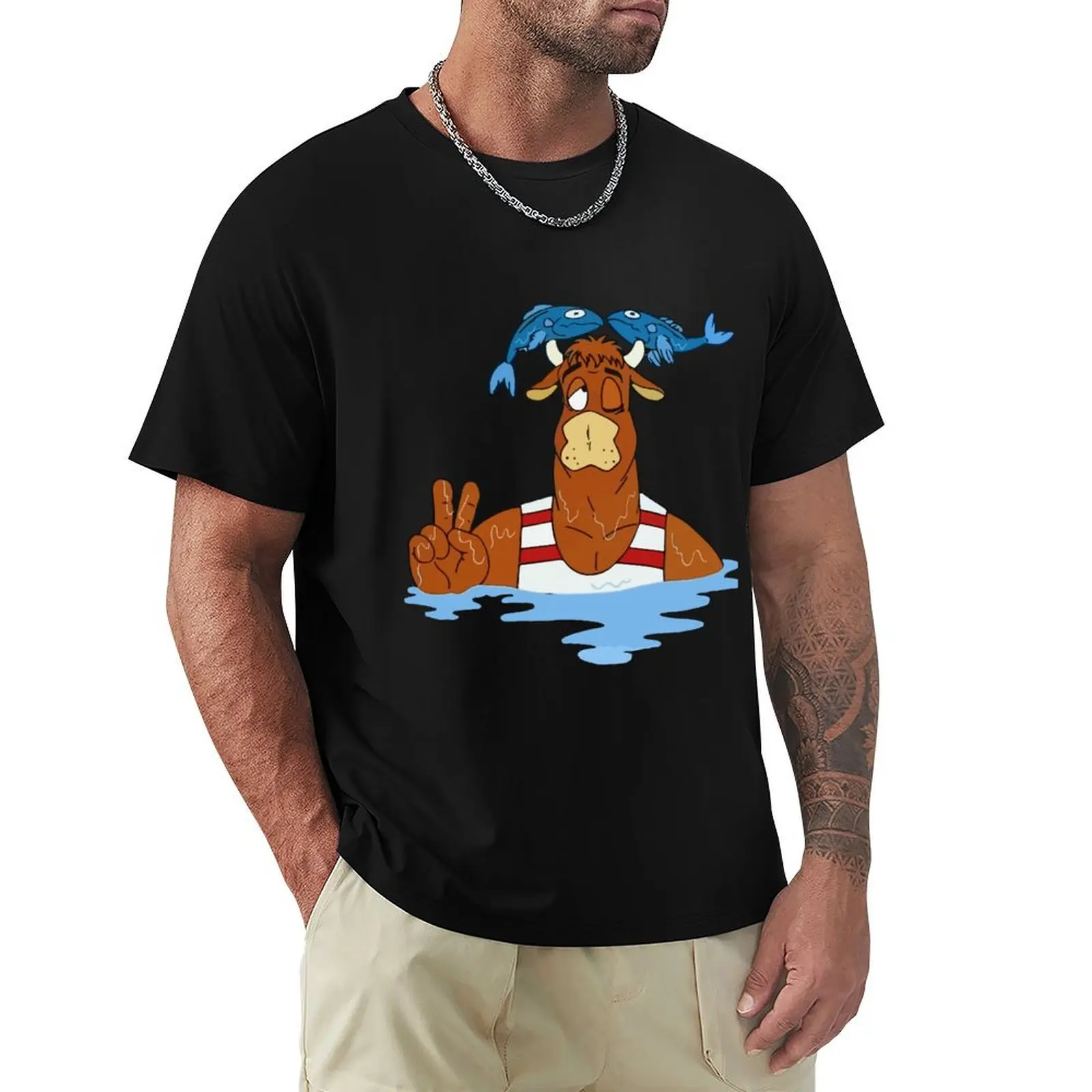 

Boes Boes in the water T-Shirt Basic Regular Fit Casual T-Shirt