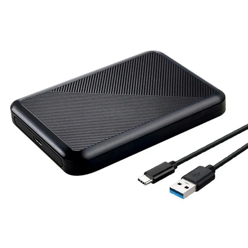 ABIJ-External Hard Drive Housing 5GB/S 2.5" With USB 3.1 Adapter For PC Laptop Supports Up To 6TB, Fits 7Mm/9.5Mm SATA SSD/HDD
